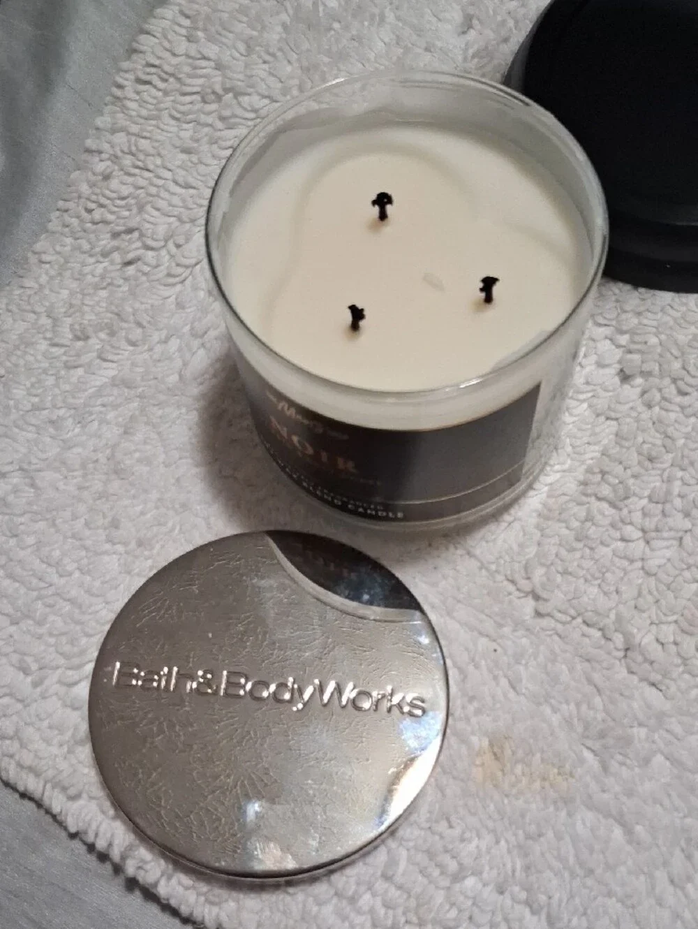 Black Candle Warmer Lamp with Frosted Shade - Home Accents